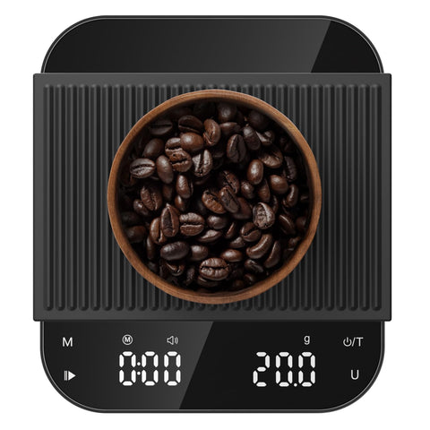 Ultrean coffee scale front view with LCD display for precise brewing