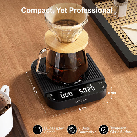 Ultrean tempered glass surface with backlit display for easy reading