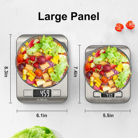 Ultrean food scale with a large LCD display for clear readings