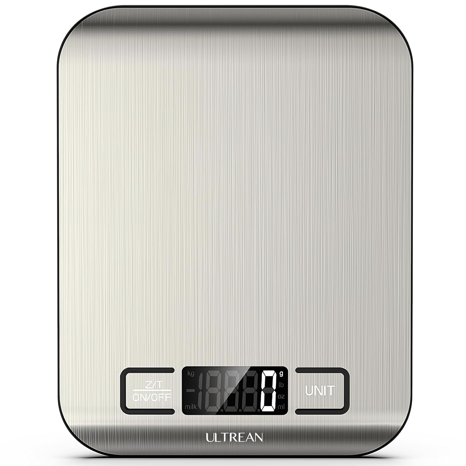 Ultrean food scale top view showing compact design for stable weighing
