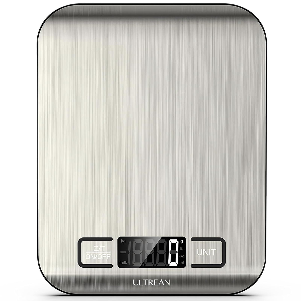 Ultrean food scale top view showing compact design for stable weighing