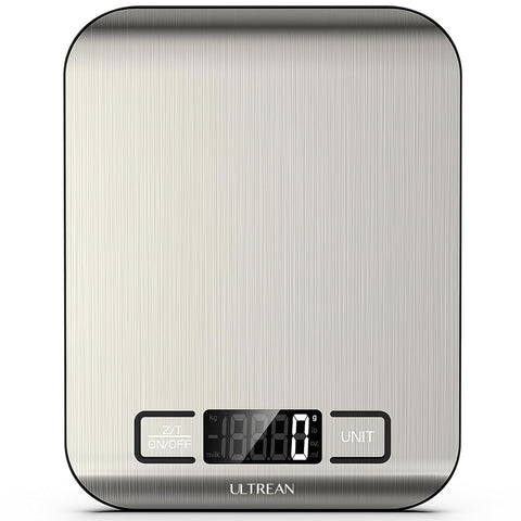 Ultrean food scale top view showing compact design for stable weighing