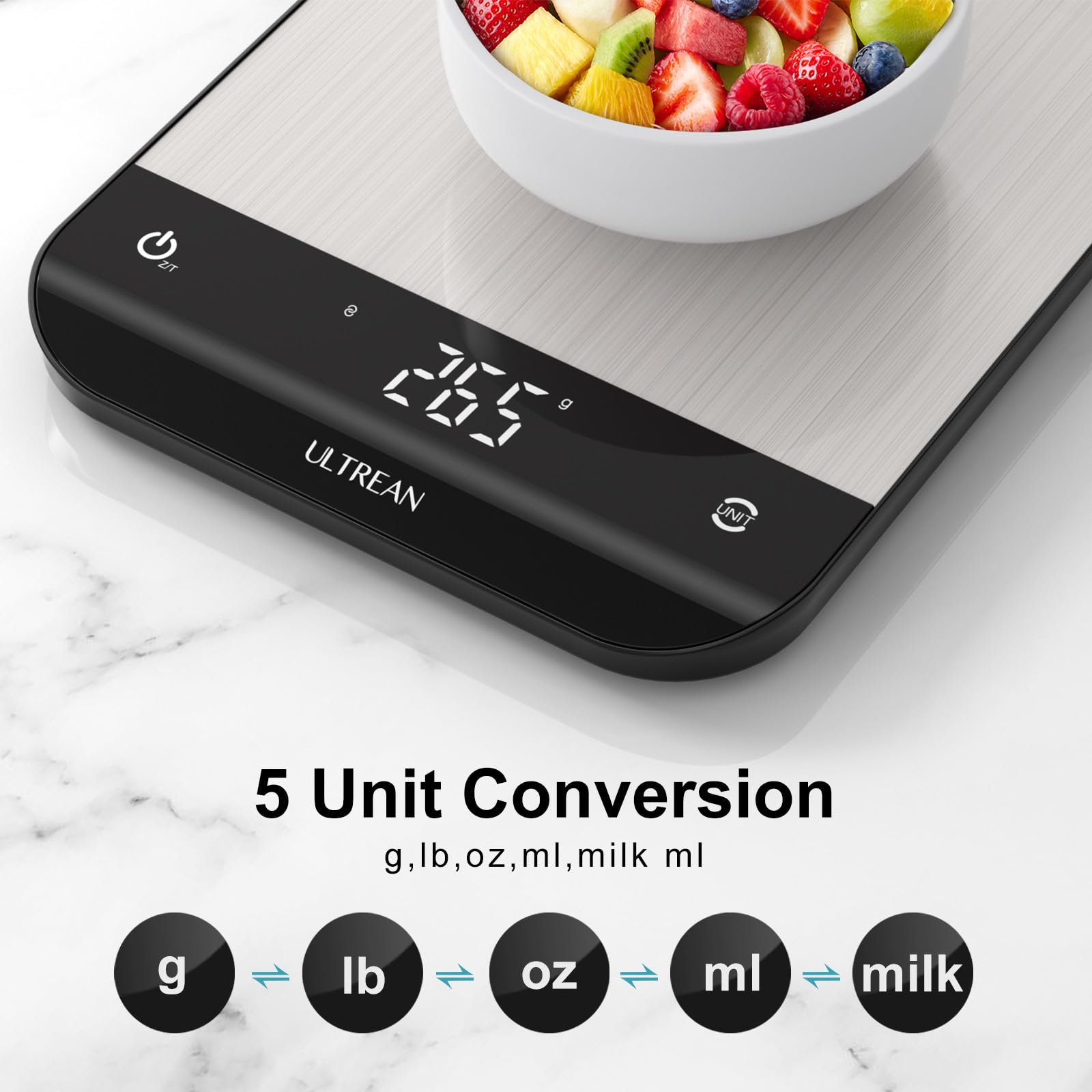 Ultrean scale surface with stain-resistant ABS for easy cleaning