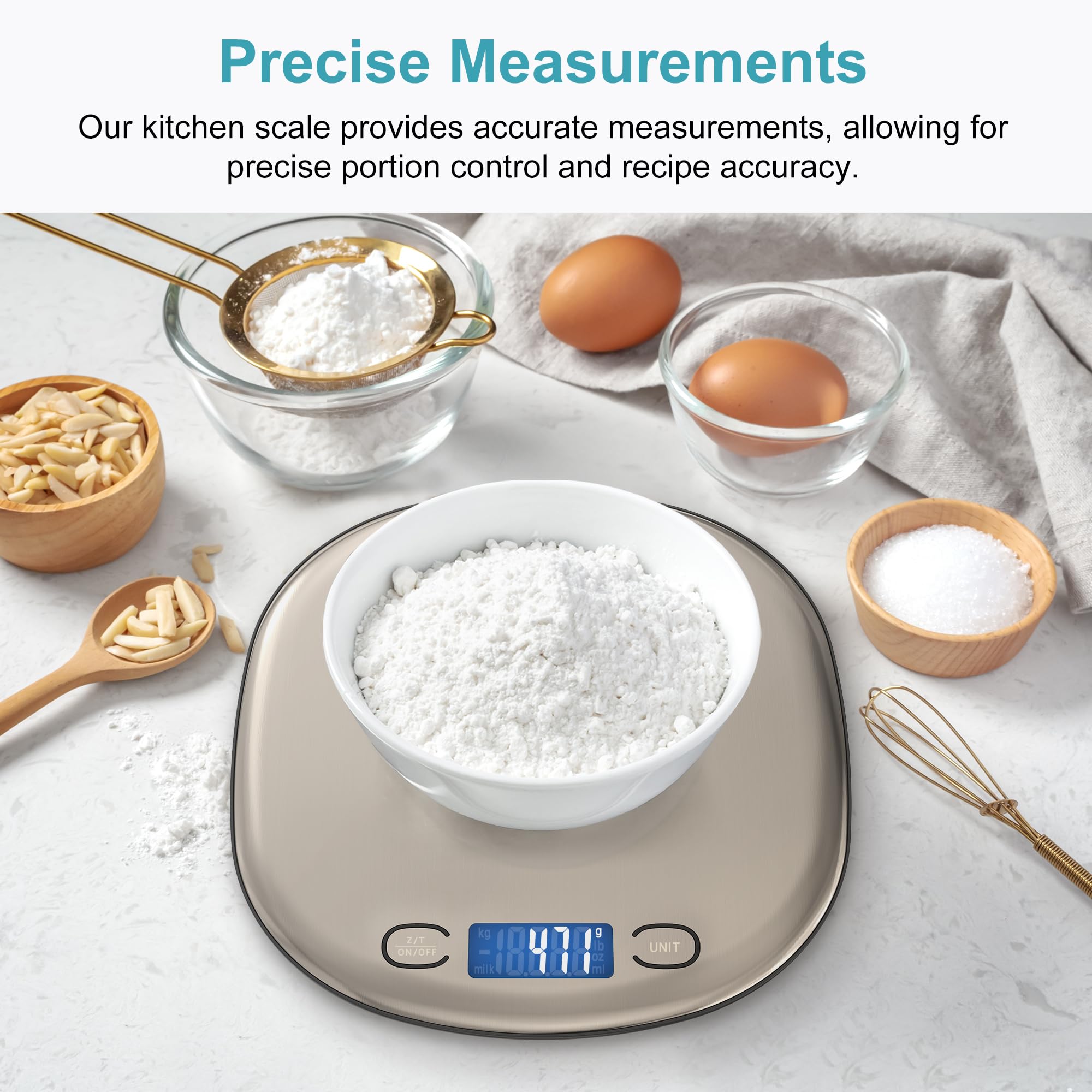 Ultrean six-unit measurements offer versatile conversions for recipes.