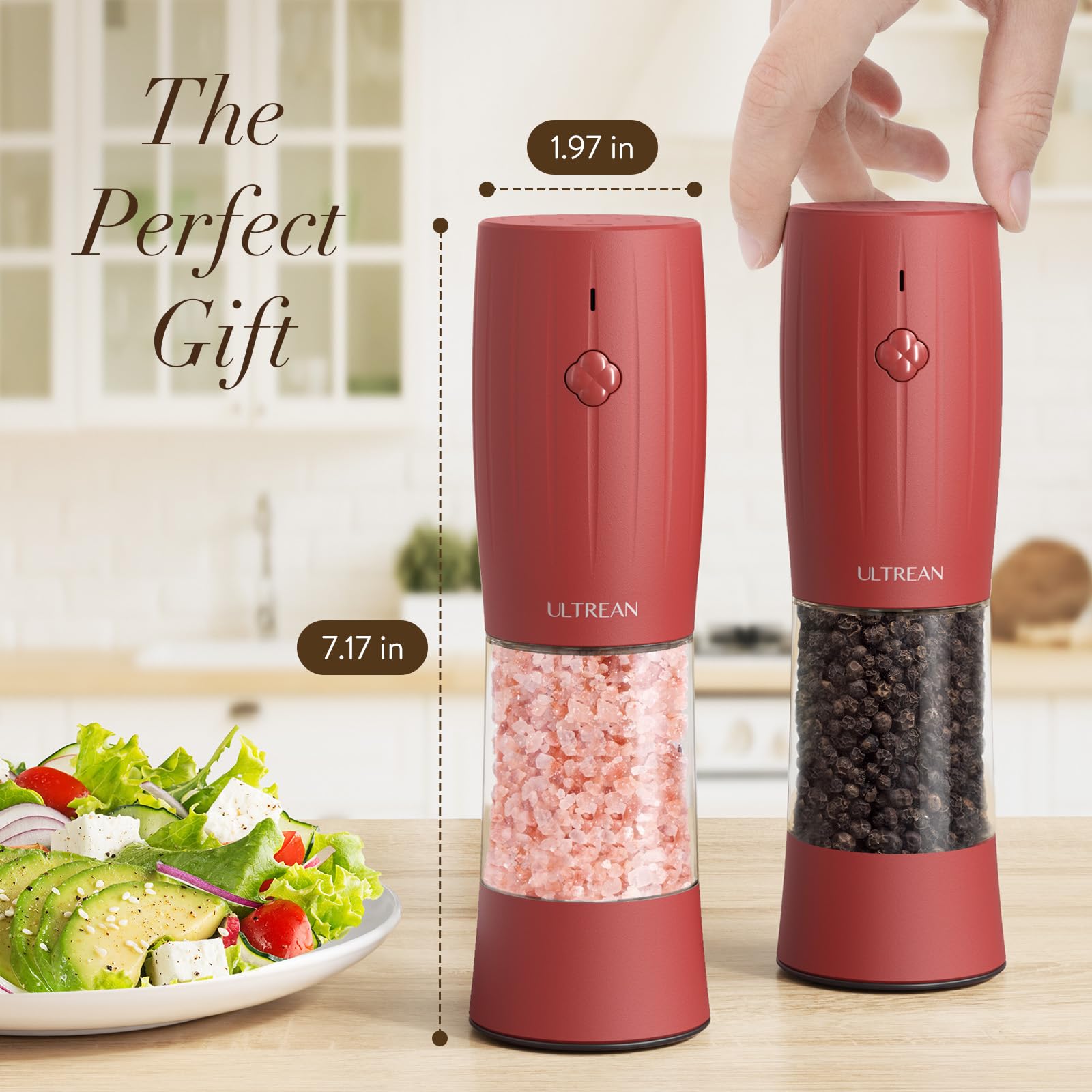 Ultrean washable container prevents cross-flavor contamination between spices.