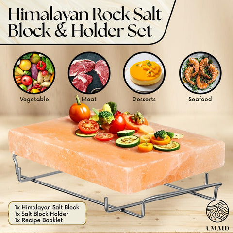 UMAID salt block serving plate for elegant hot or cold presentations