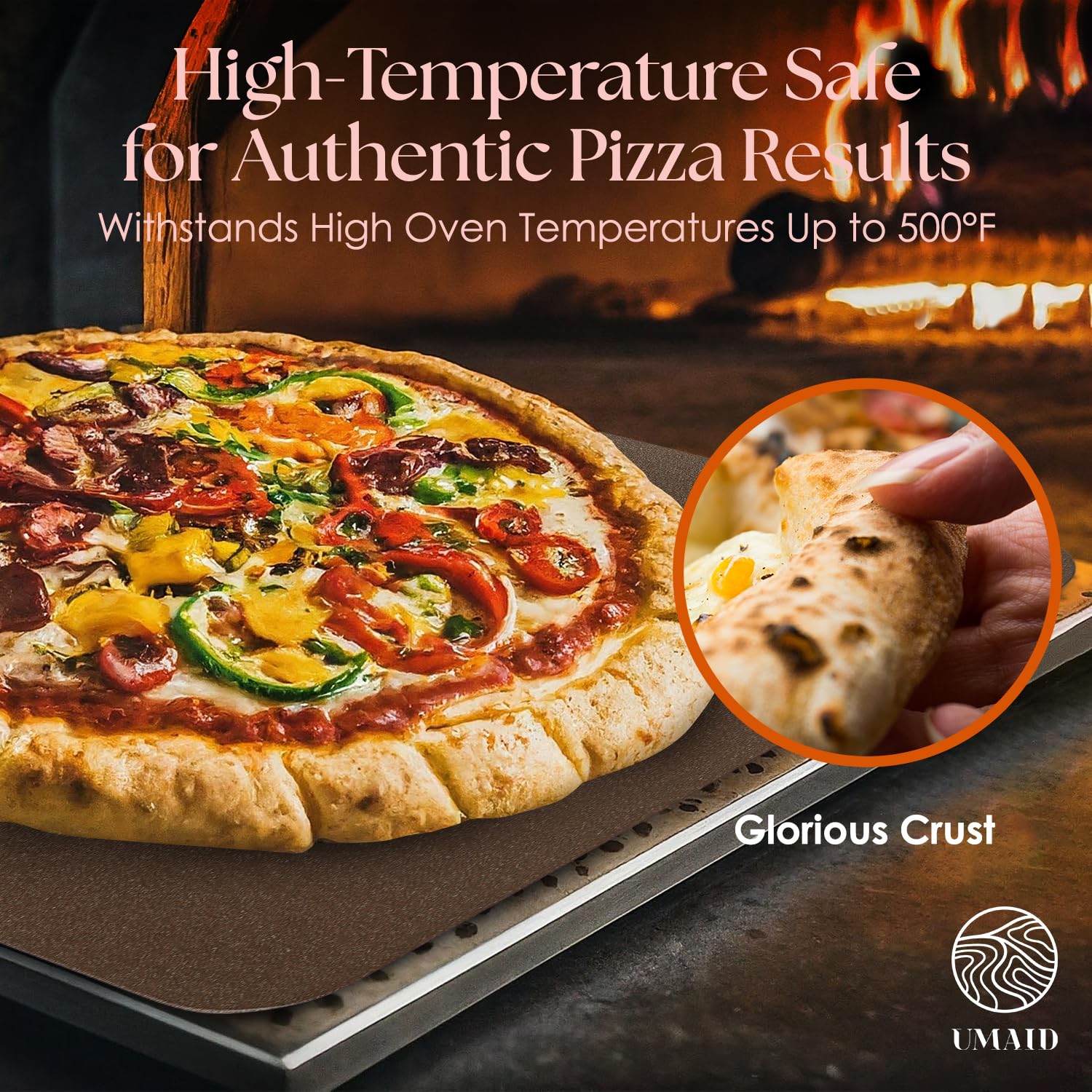 UMAID pizza steel is 1/4-inch thick for fast preheat and steady heat.