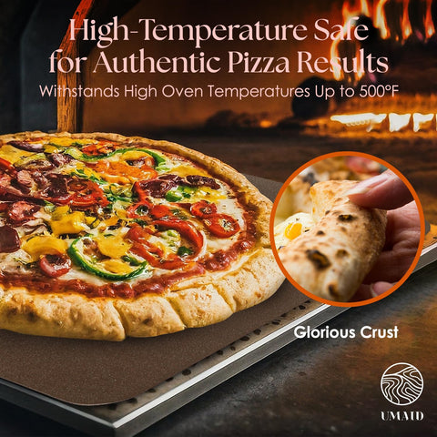 UMAID pizza steel is 1/4-inch thick for fast preheat and steady heat.