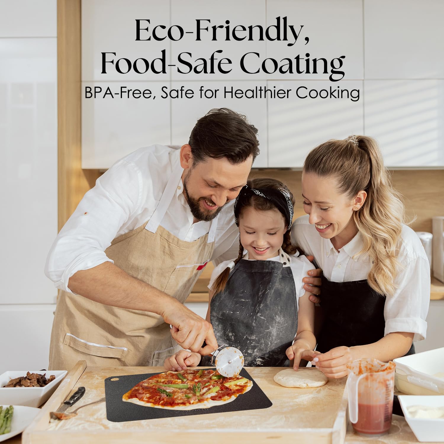 UMAID pizza steel develops a seasoned non-stick patina with use.
