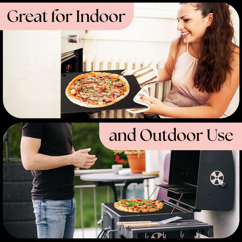 UMAID pizza steel includes a recipe booklet with pizza ideas.