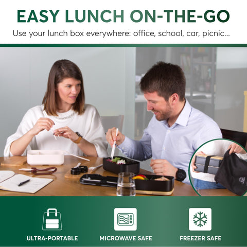 Umami Bento Box leakproof seal keeps contents secure