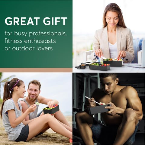 Umami lunch box microwave and freezer safe for versatile meal prep.