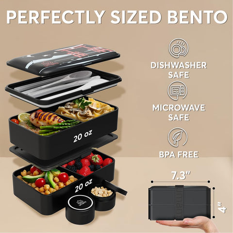 Umami Miyajima Bento Box matte-black finish with modern look