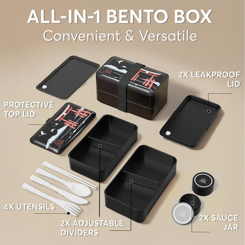 Umami Miyajima Bento Box sauce jars for easy condiment handling