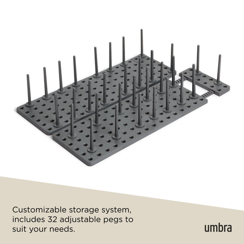 Multiple Peggy bases combined for larger cupboards and better reach