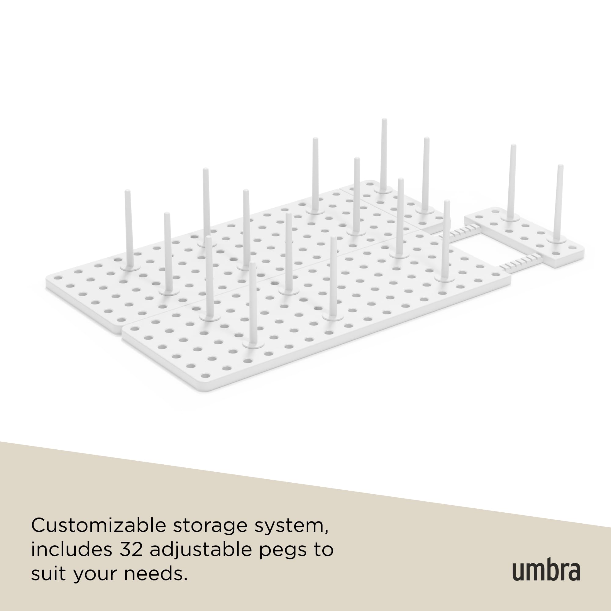 Umbra Peggy compact design fitting in narrow drawers and cabinets