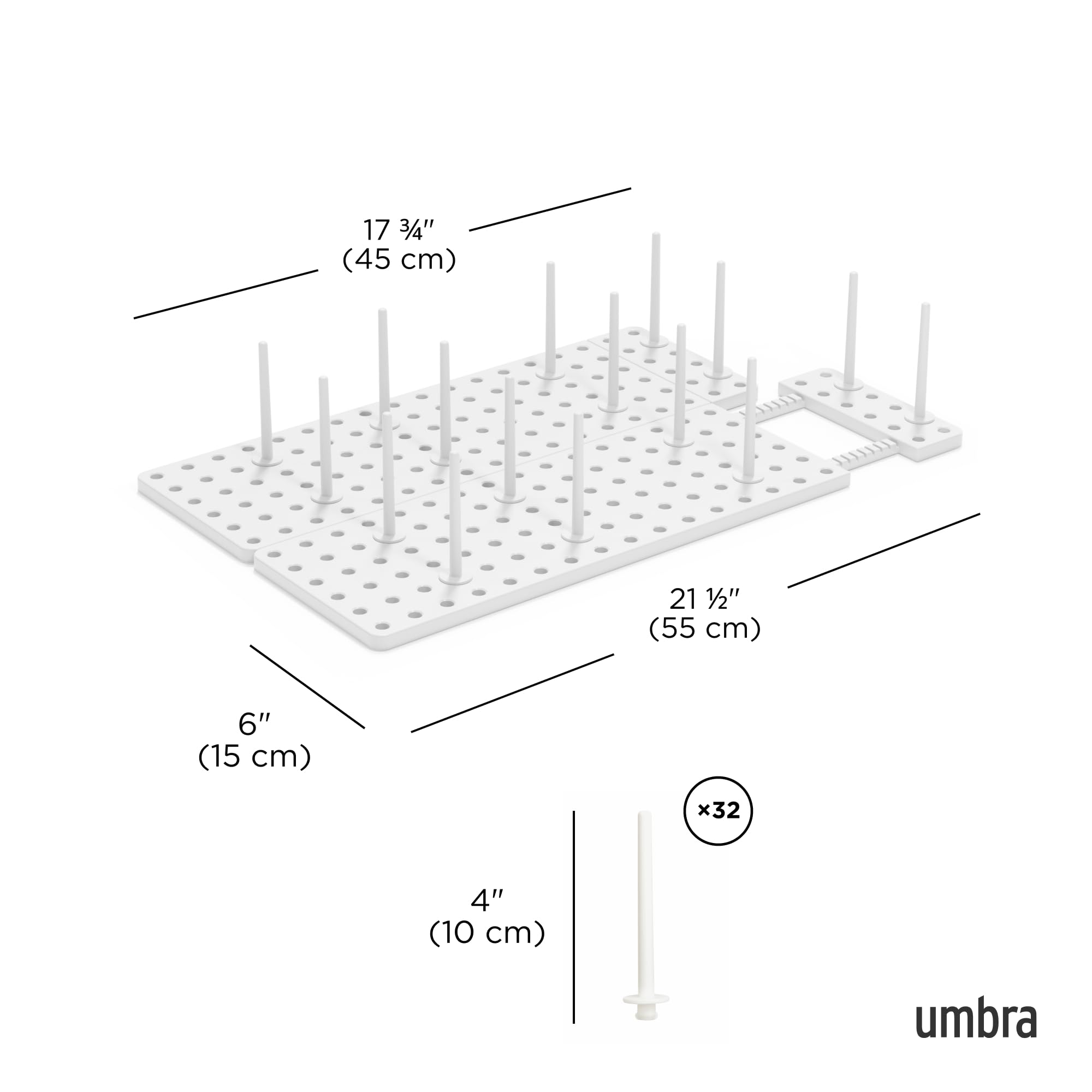 Umbra Peggy hole matrix of 108 positions for tailored organization