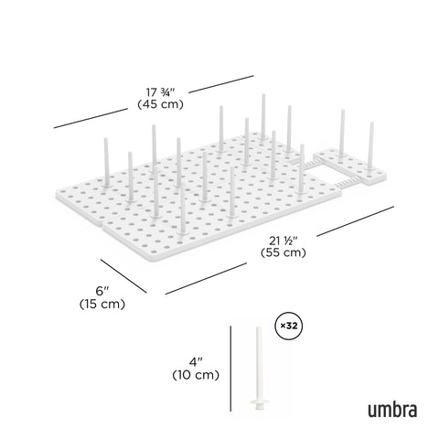 Umbra Peggy hole matrix of 108 positions for tailored organization