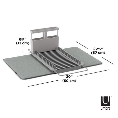 Umbra UDry extendable arms adjust to fit different sink sizes.