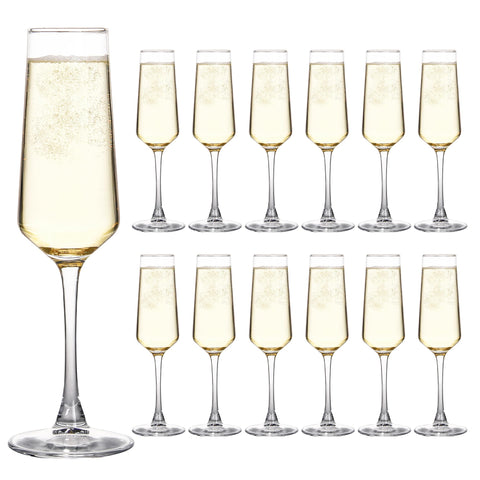 UMEIED champagne flute with 7.5oz capacity, long stem, ideal for elegant toasts.