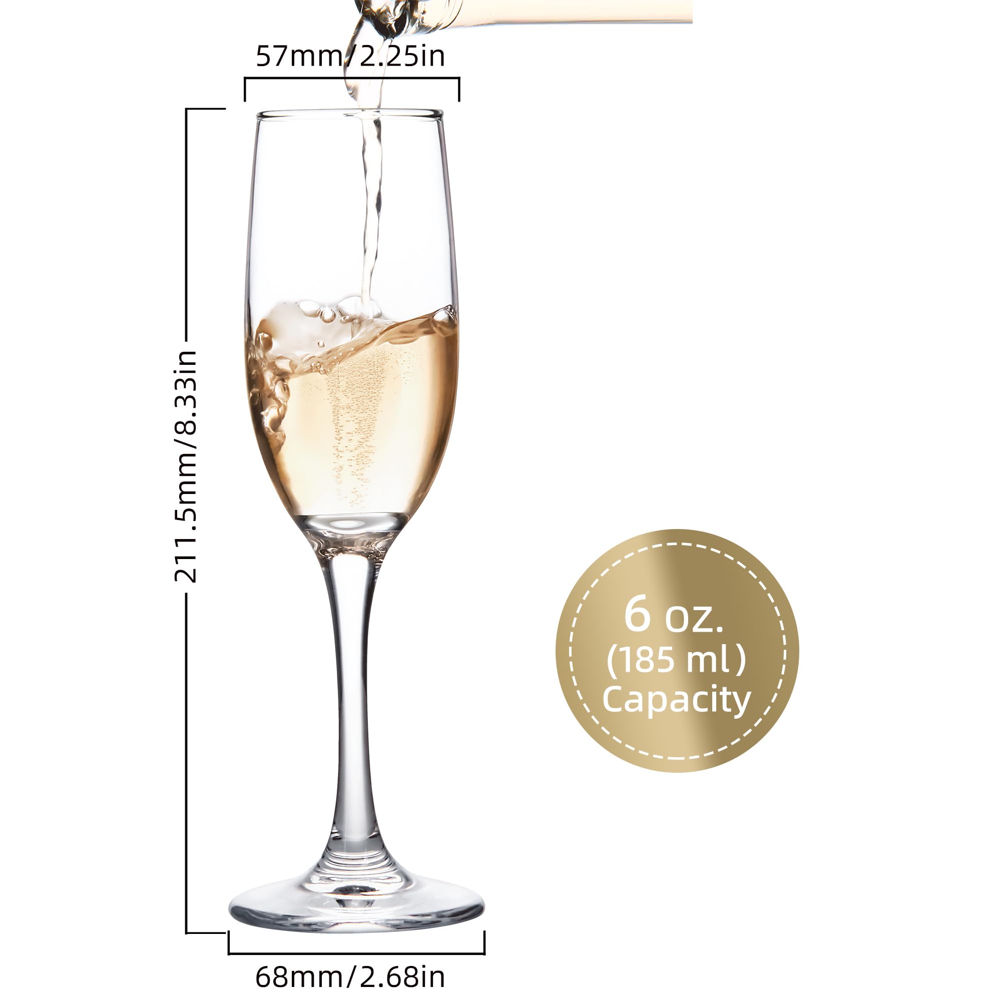 UMEIED champagne flutes with classic shape ideal for toasts and upscale service.