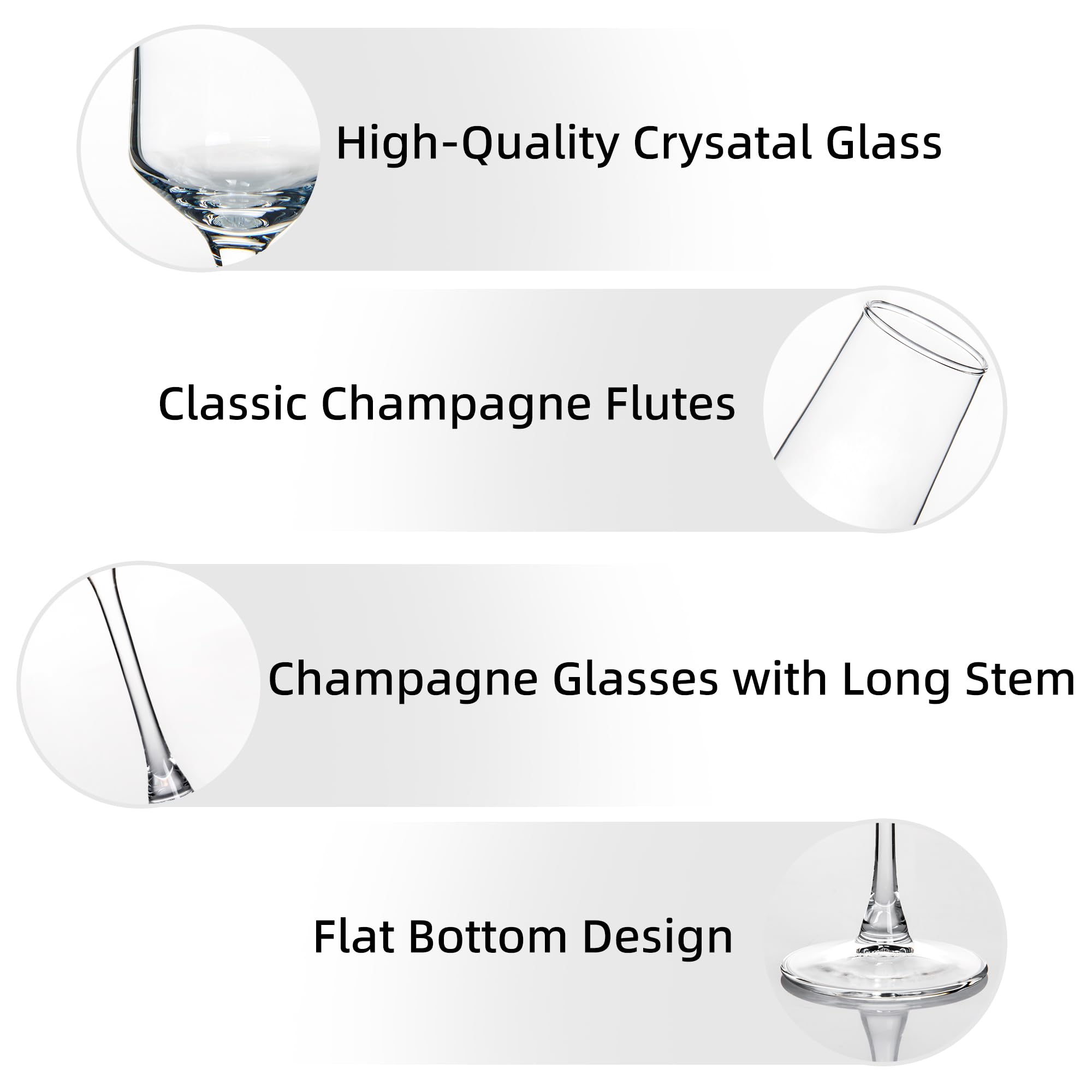 UMEIED classy design champagne glass enhances table settings and guest impressions.