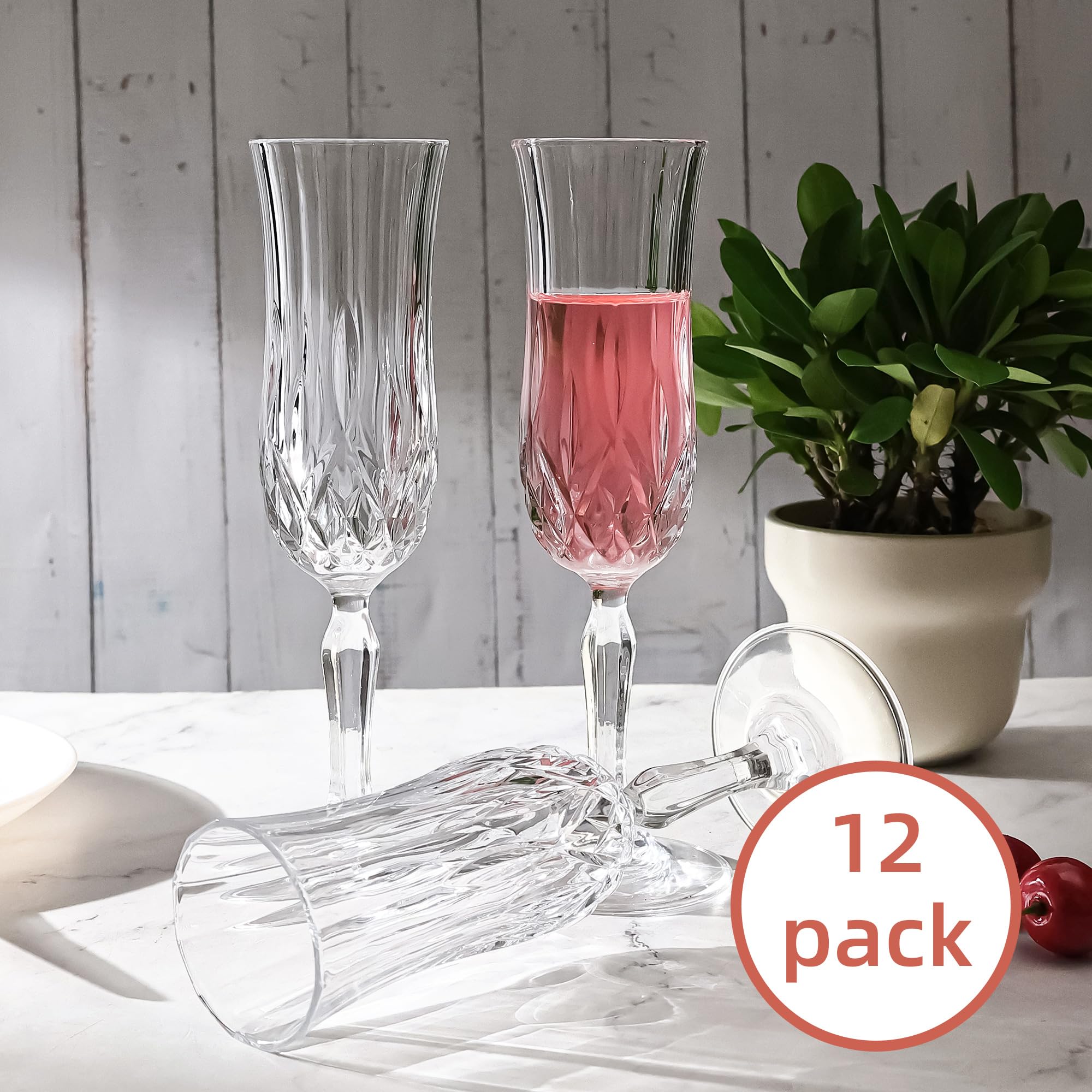 UMEIED dishwasher-safe flutes with easy cleanup