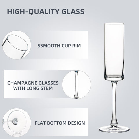 UMEIED Edge 6 oz capacity supports balanced sparkling pours
