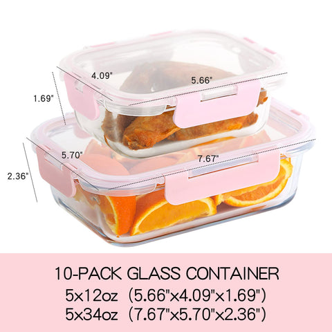 UMEIED 12oz rectangle glass container ideal for snacks and portions.