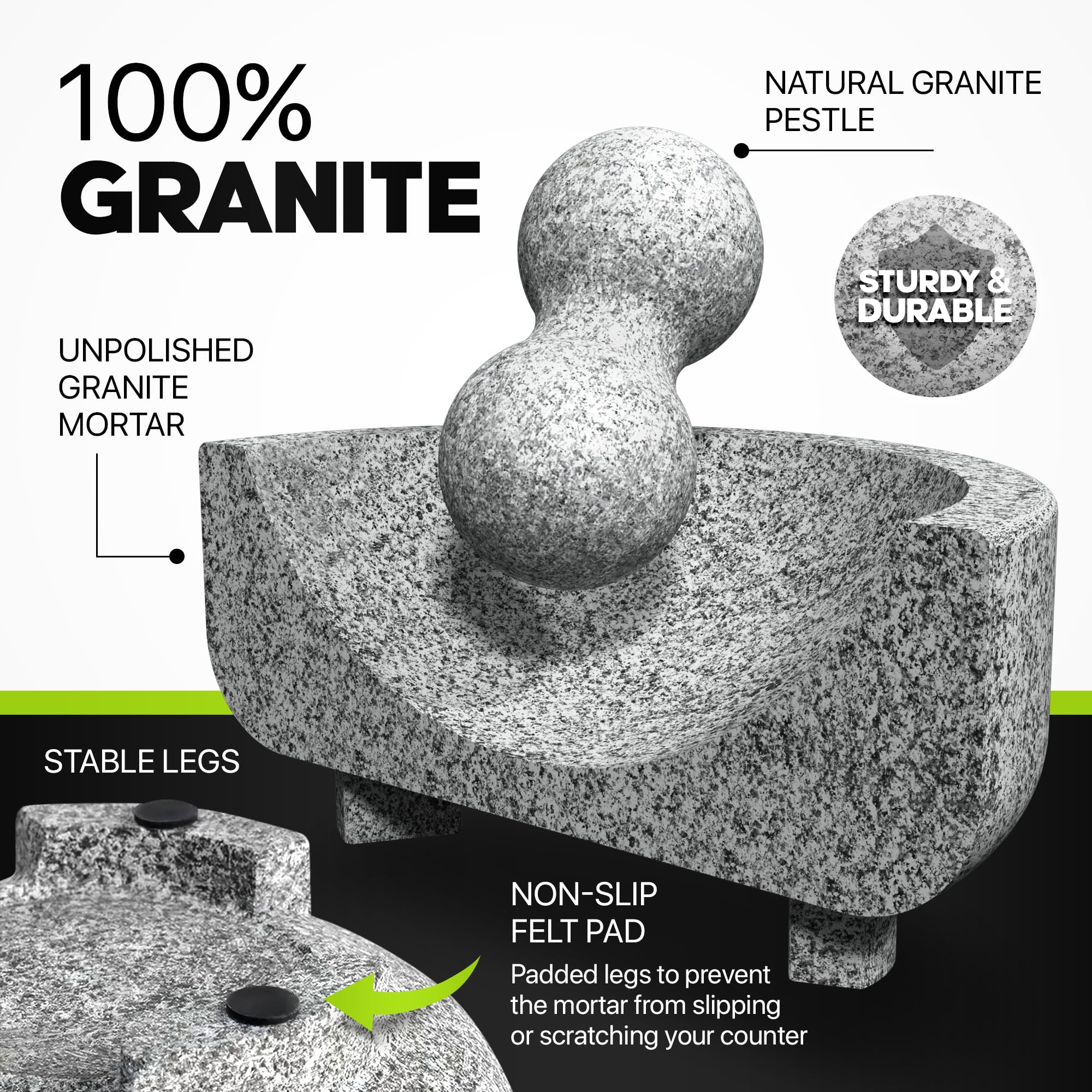UMIEN authentic molcajete design adds rustic kitchen charm