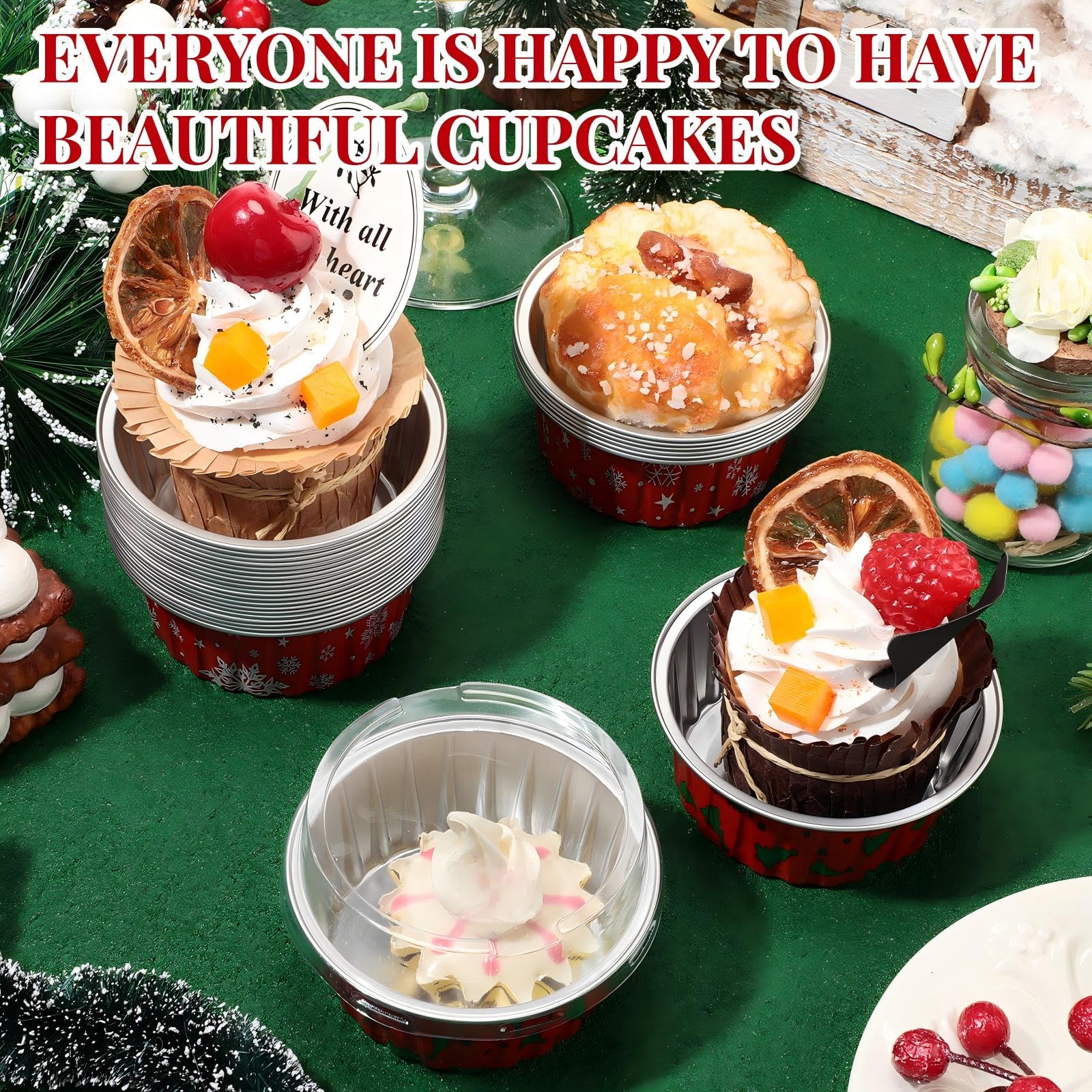 Umigy aluminum liner cups withstand heat and keep desserts intact.