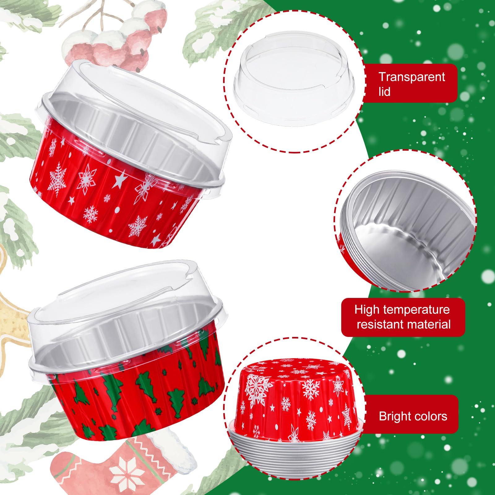 Umigy holiday foil cups ideal for oven-to-table treats and quick cleanup.