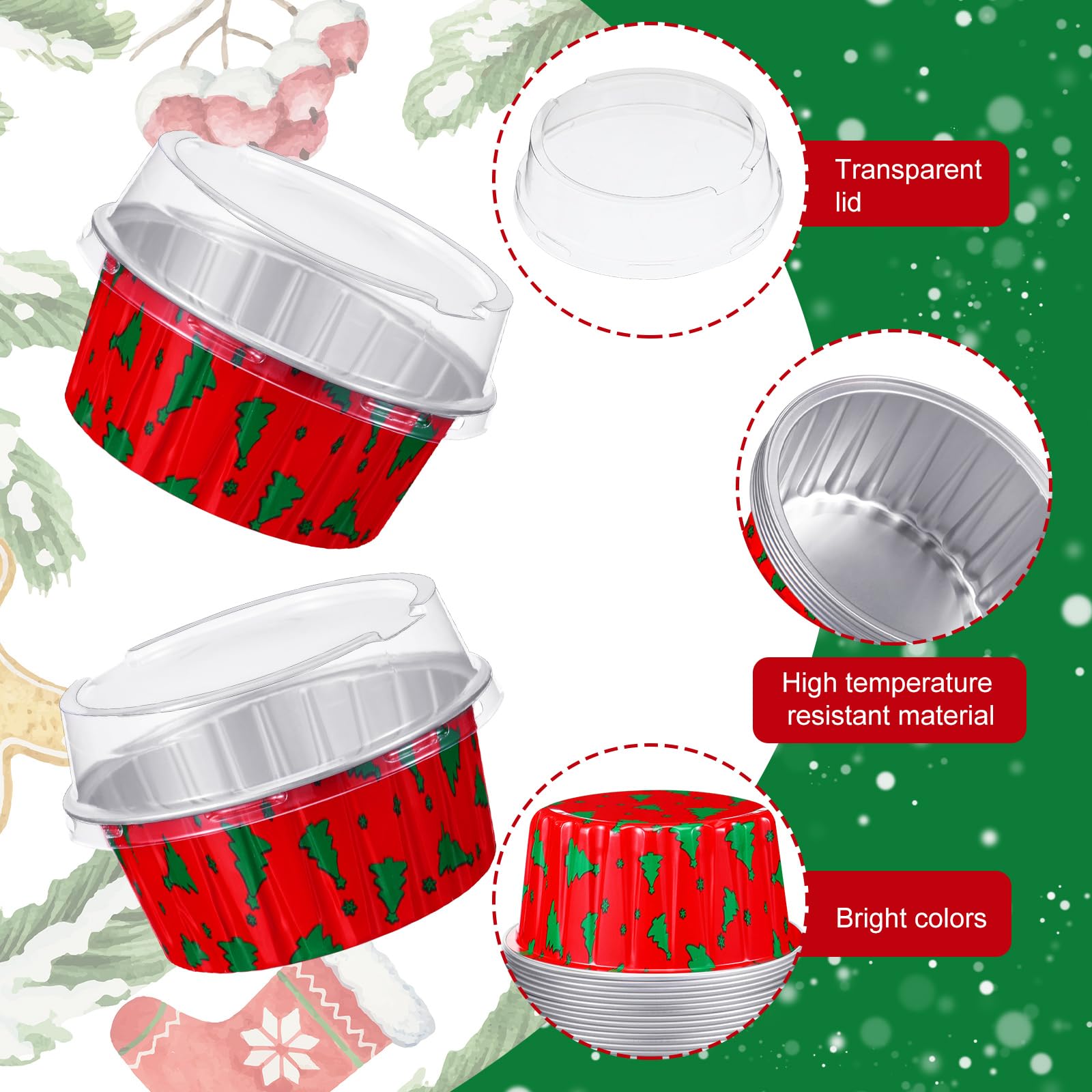Umigy aluminum baking cups deliver sturdy heat conduction for even baking