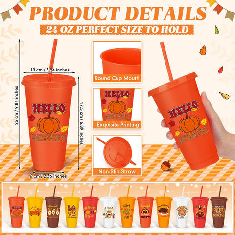 Umigy pumpkin-pattern cups add festive flair for autumn parties and easy serving