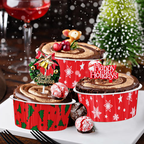 Umigy snowflake design liners elevate presentation for cupcakes and mini desserts.