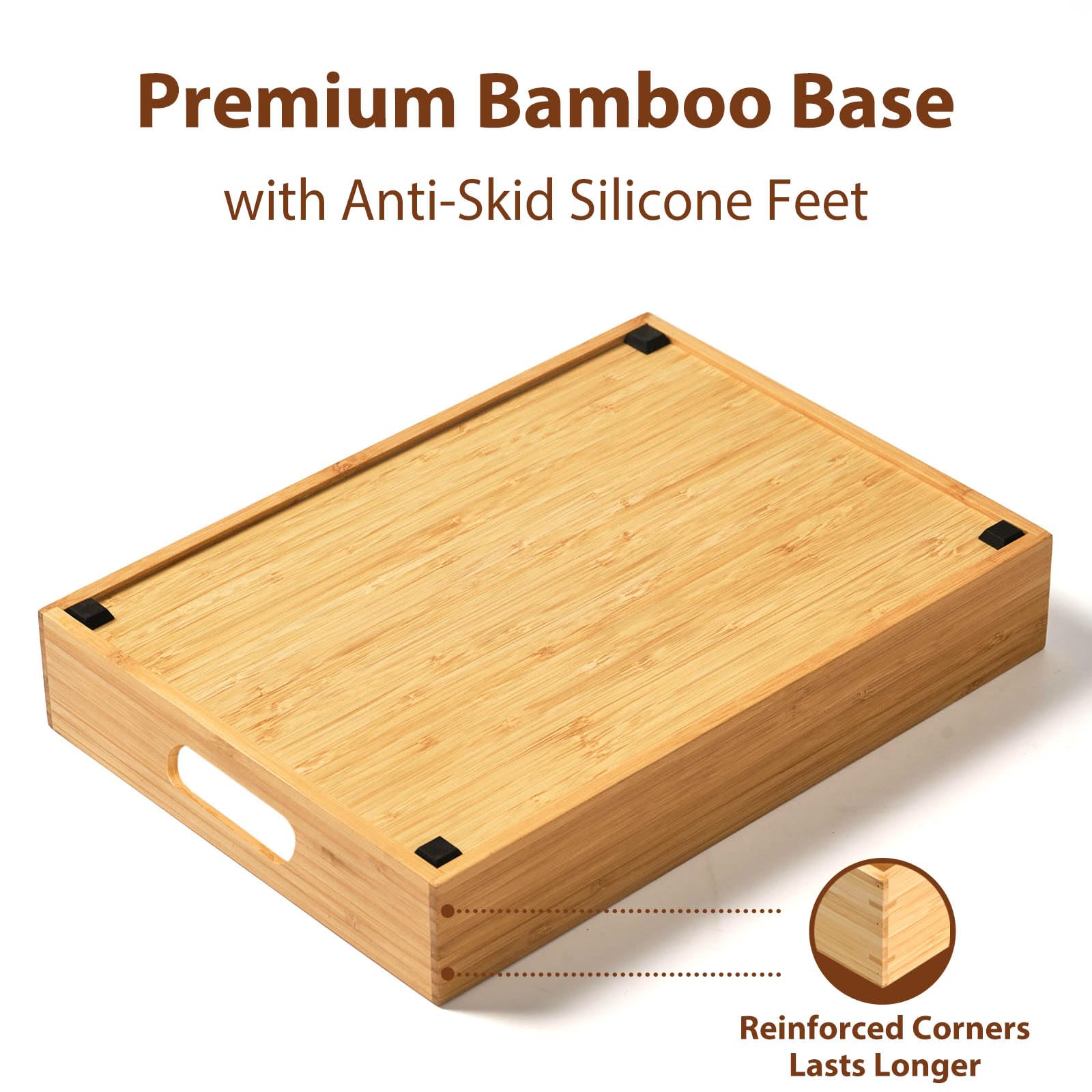 Umilife reinforced mortise and tenon design, sturdy organizer for high-use kitchens.