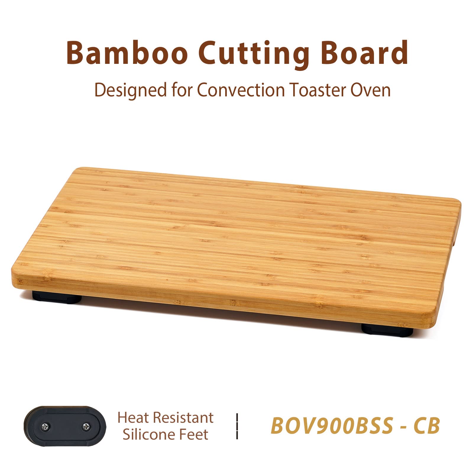 Umilife bamboo cutting board protects countertops during daily toaster oven use.
