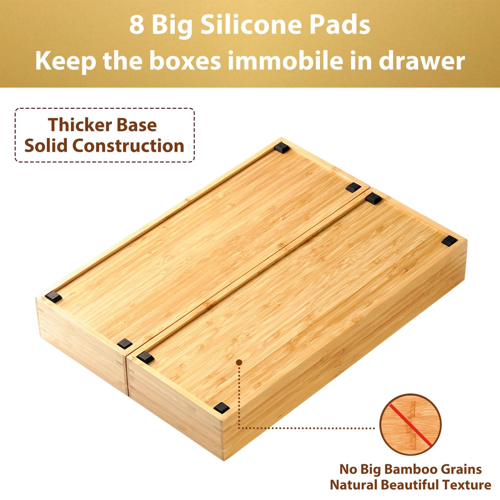 Umilife premium bamboo material highlighting natural grain for long-lasting use.