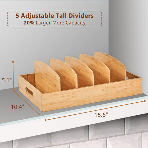 Umilife cabinet and drawer fit helps lid storage in tighter spaces