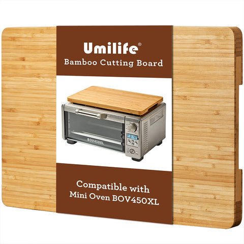Umilife cutting board fits Breville BOV450XL for stable oven-top use