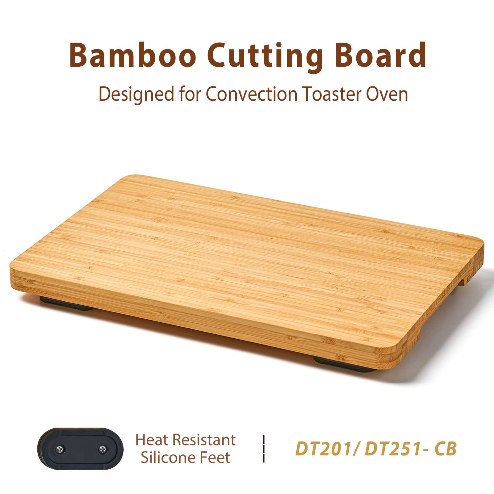 Umilife cutting-board-heat-resistant-feet keeps the board elevated for airflow and oven safety.