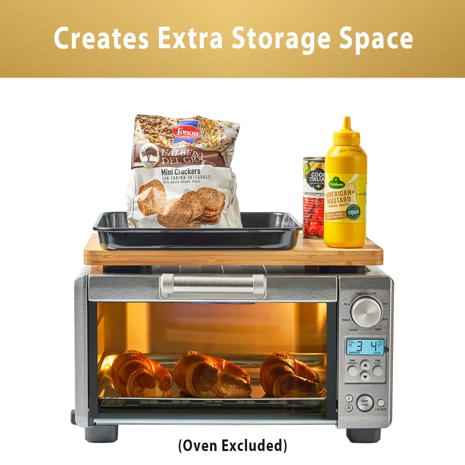 Umilife board creates convenient oven-top storage for mitts and liners
