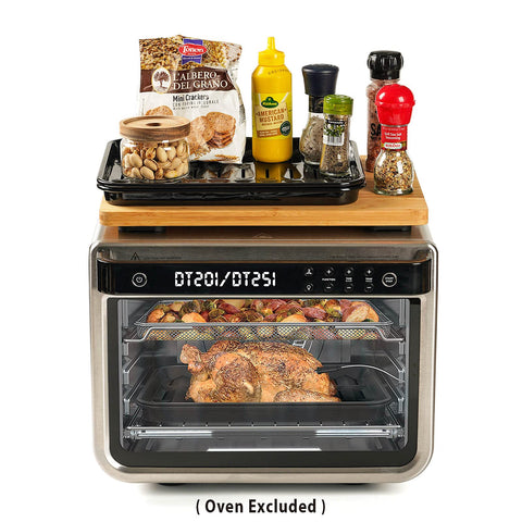 Umilife cutting-board-serving-tray doubles as a handy surface for warm cookies.