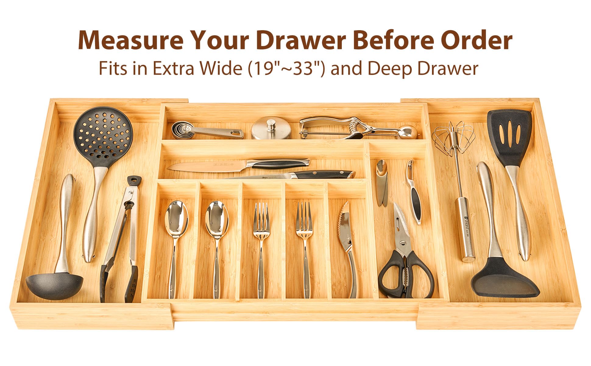Umilife deep high-profile tray maximizes storage in wide drawers