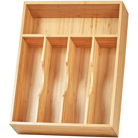 Umilife kitchen drawer organizer top view shows a compact 10-inch tray saving space.