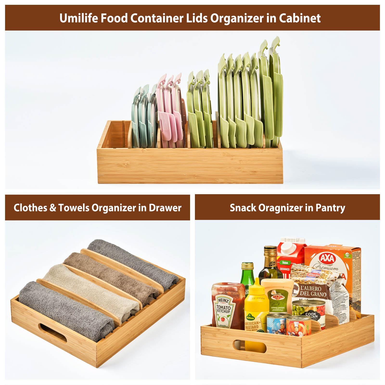 Umilife compact organizer fits drawers and cabinets, helping keep spaces tidy.
