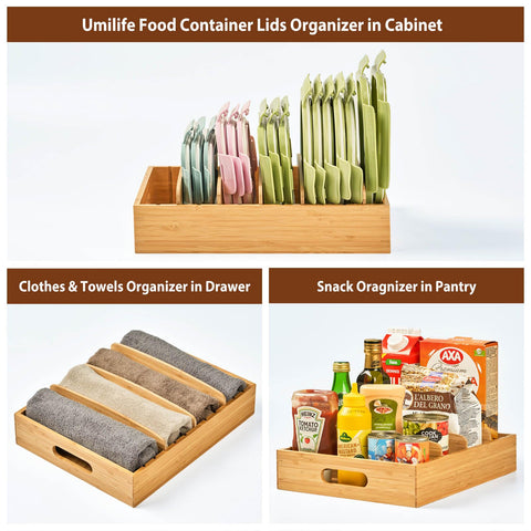 Umilife compact organizer fits drawers and cabinets, helping keep spaces tidy.