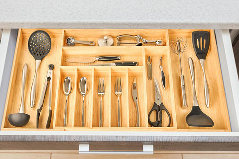 Umilife versatile organizer for jewelry and makeup alongside kitchen tools