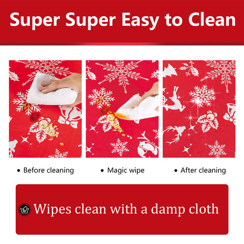 UMINEUX tablecloth featuring snowflakes design for holiday meals