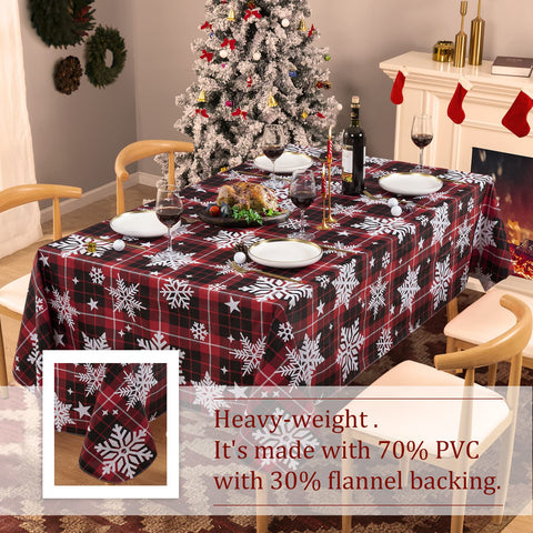 UMINEUX rectangular 60x102 inch tablecloth fits standard tables and protects surfaces.